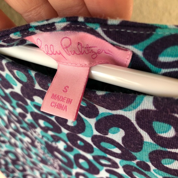 Lilly Pulitzer blue/ turquoise leopard print dress - Picture 5 of 8